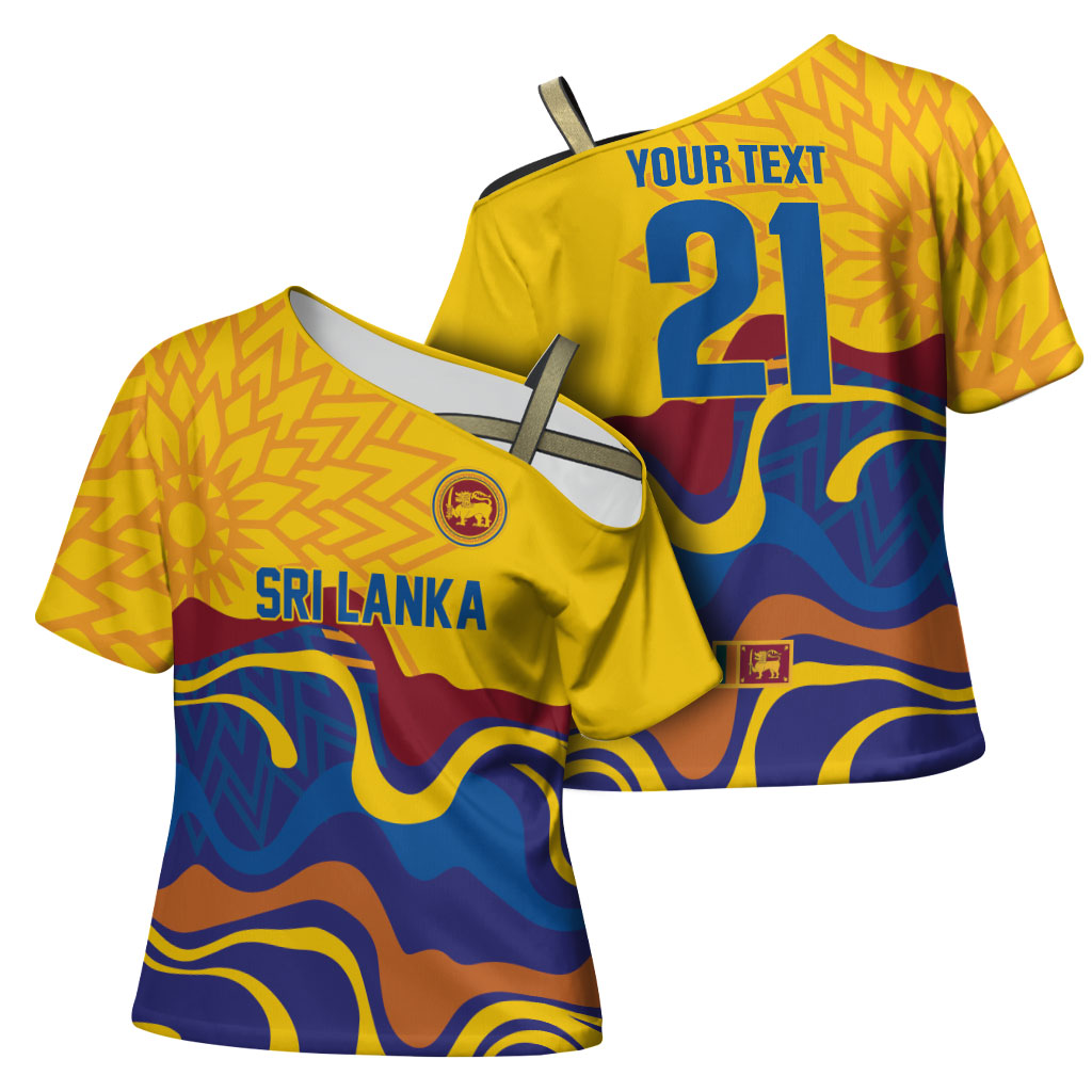 World Cricket Custom Sri Lanka Cross Shoulder Shirt Lion with Sword Api Dinamu!