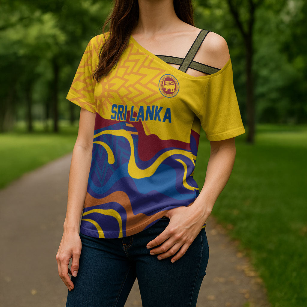 World Cricket Custom Sri Lanka Cross Shoulder Shirt Lion with Sword Api Dinamu!
