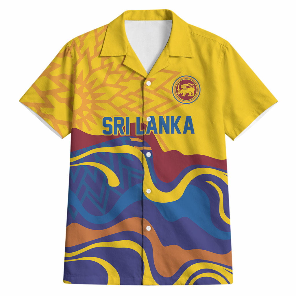 World Cricket Custom Sri Lanka Hawaiian Shirt Lion with Sword Api Dinamu!