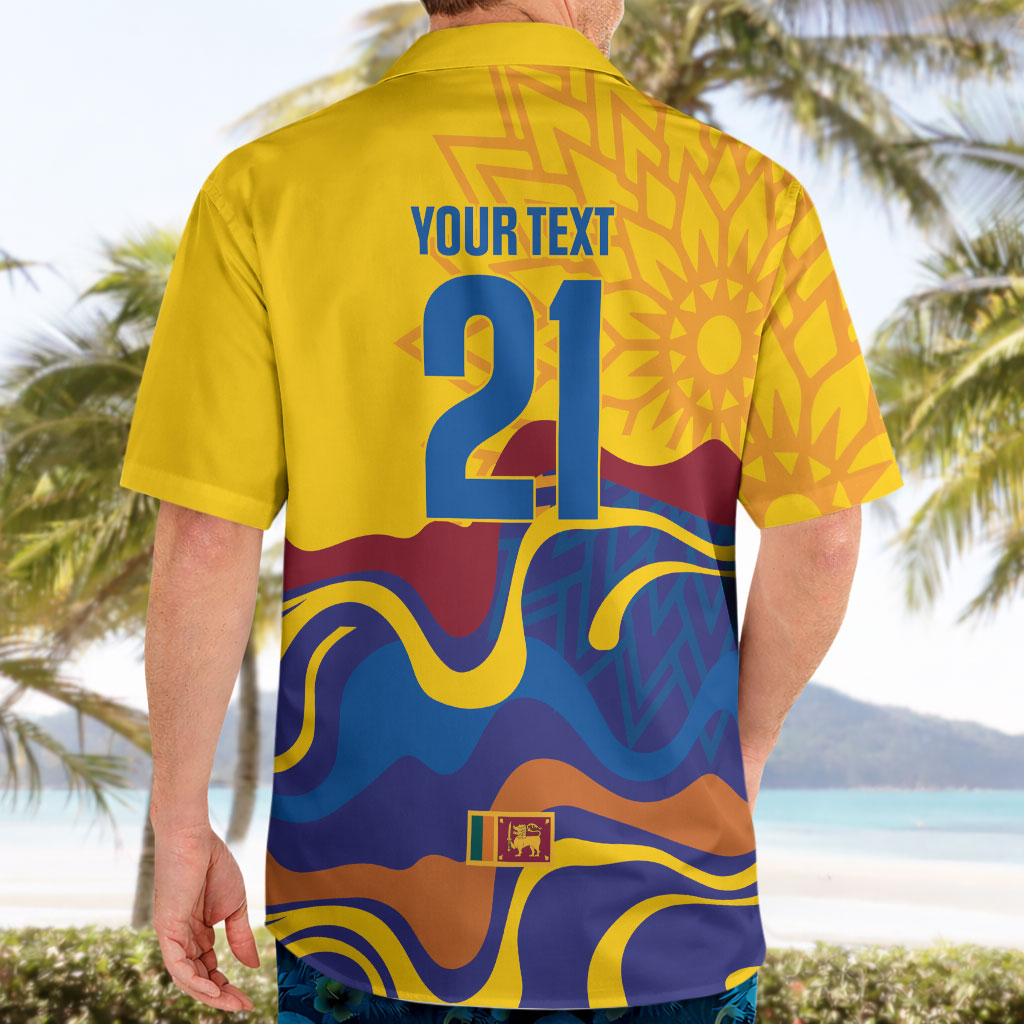 World Cricket Custom Sri Lanka Hawaiian Shirt Lion with Sword Api Dinamu!