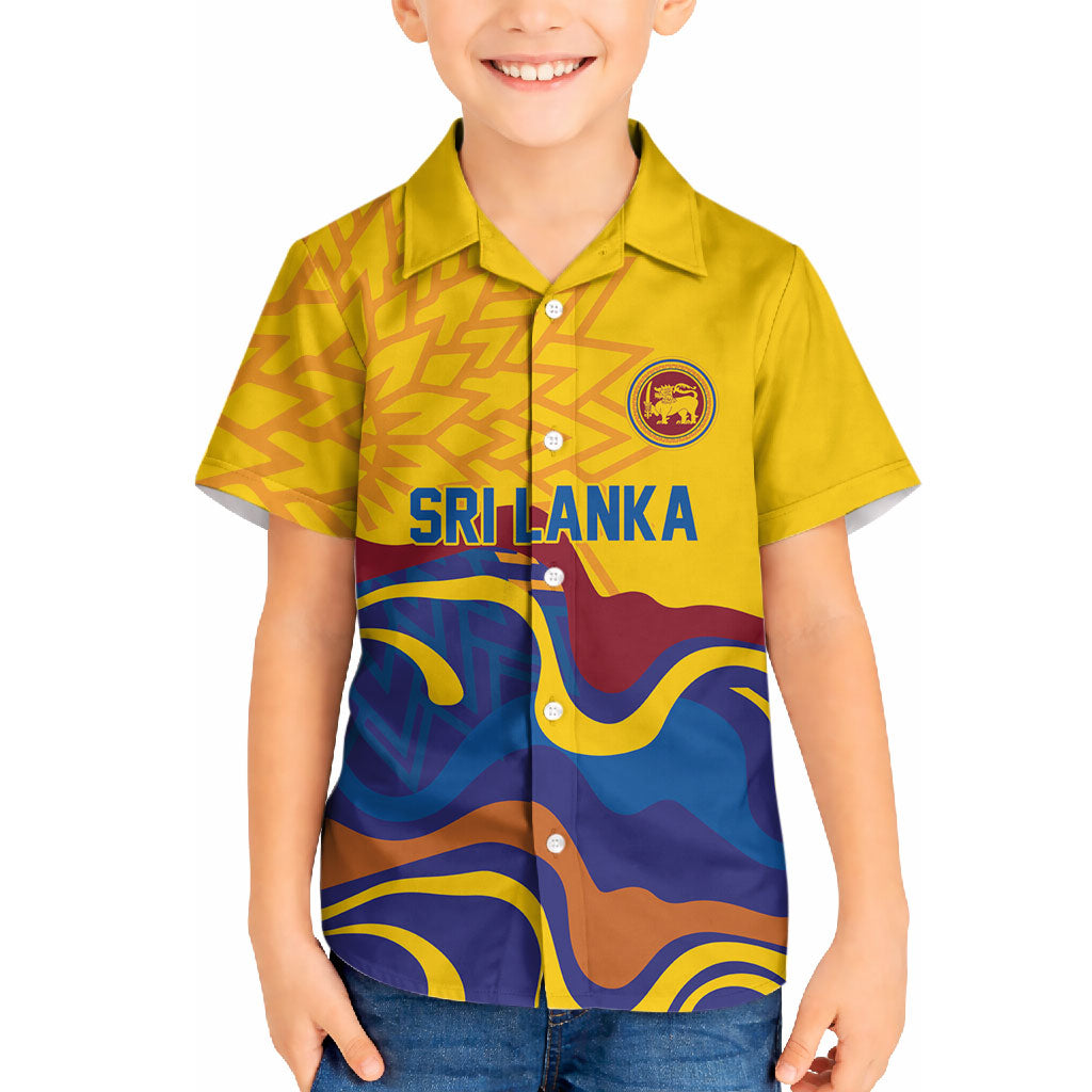 World Cricket Custom Sri Lanka Hawaiian Shirt Lion with Sword Api Dinamu!