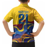 World Cricket Custom Sri Lanka Kid Hawaiian Shirt Lion with Sword Api Dinamu!