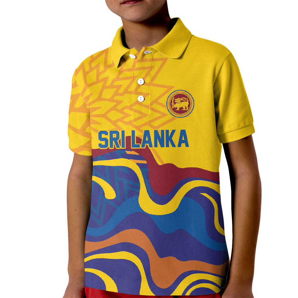 World Cricket Custom Sri Lanka Kid Polo Shirt Lion with Sword Api Dinamu!