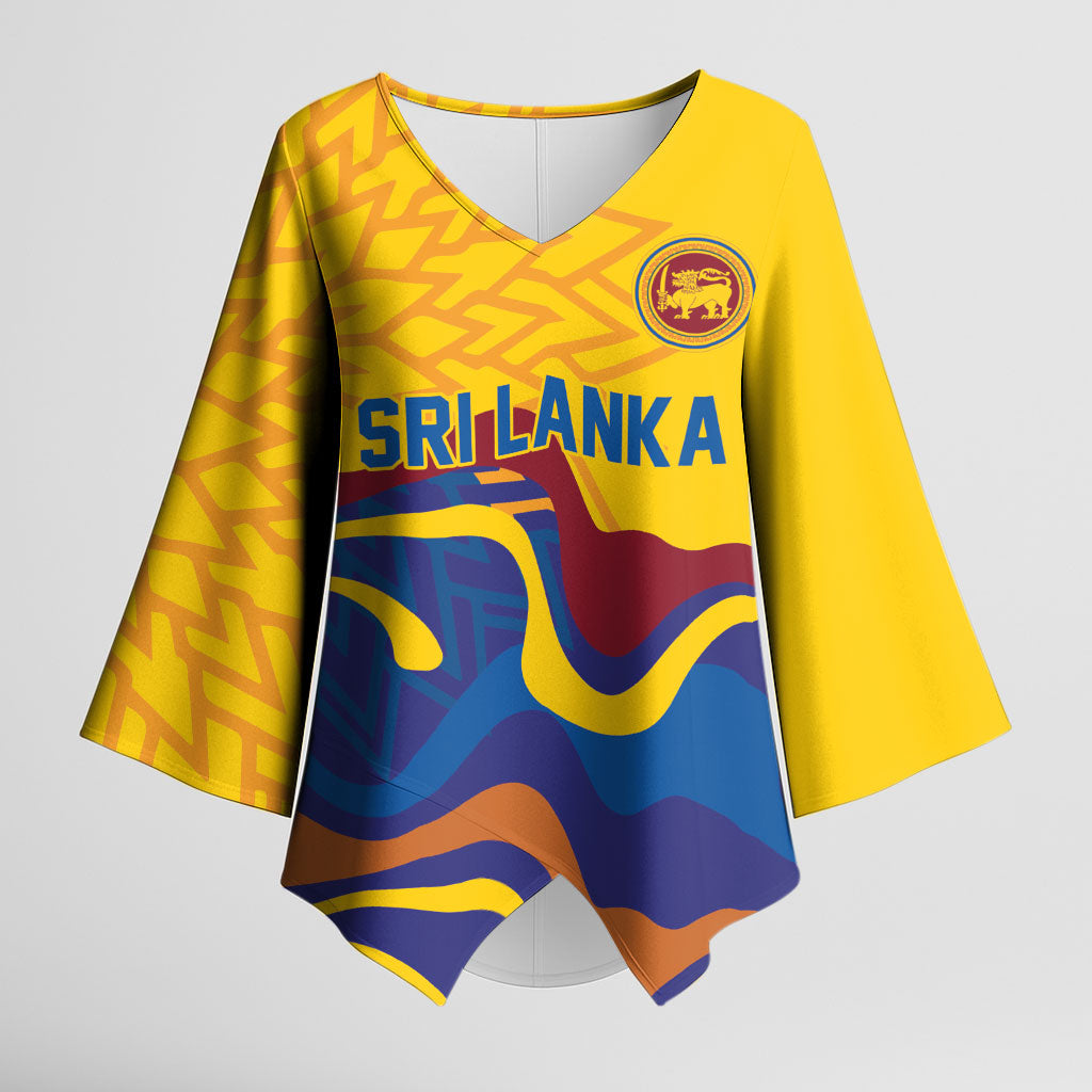 World Cricket Custom Sri Lanka Kimono Sleeve Blouse Lion with Sword Api Dinamu!