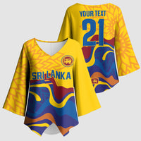 World Cricket Custom Sri Lanka Kimono Sleeve Blouse Lion with Sword Api Dinamu!