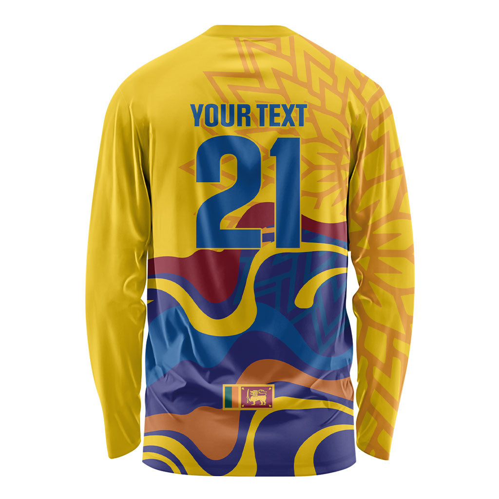 World Cricket Custom Sri Lanka Long Sleeve Shirt Lion with Sword Api Dinamu!