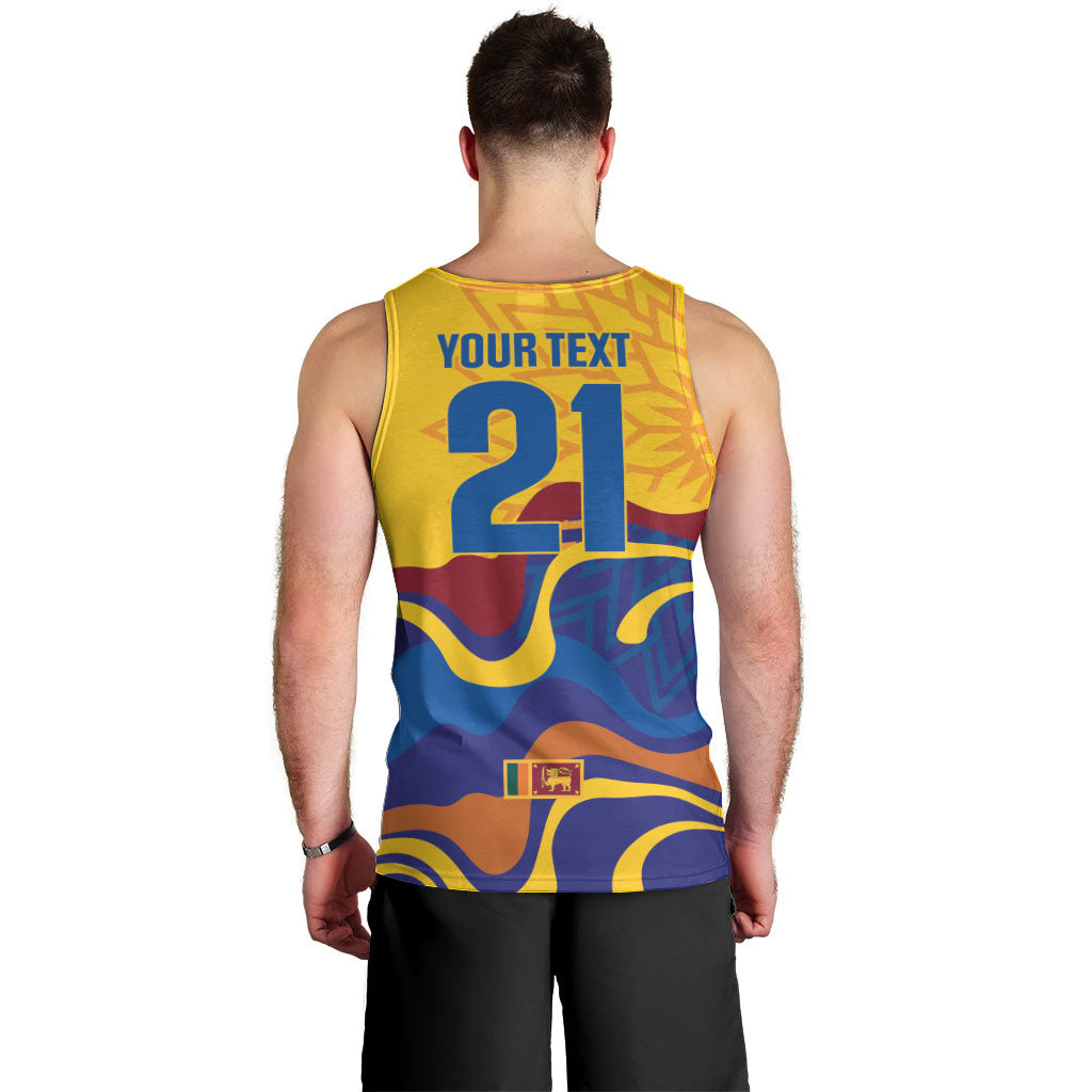 World Cricket Custom Sri Lanka Men Tank Top Lion with Sword Api Dinamu!