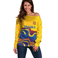 World Cricket Custom Sri Lanka Off Shoulder Sweater Lion with Sword Api Dinamu!
