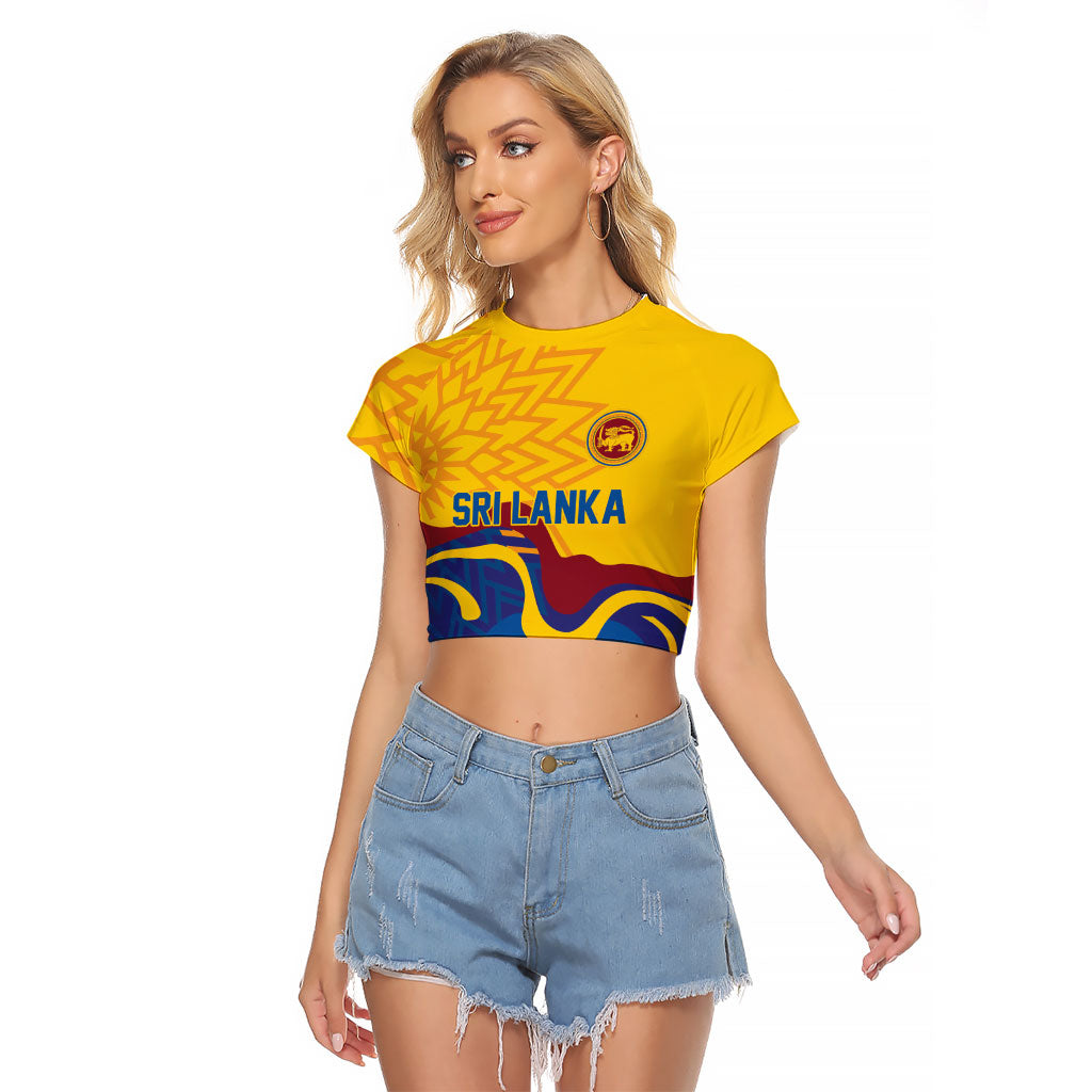 World Cricket Custom Sri Lanka Raglan Cropped T Shirt Lion with Sword Api Dinamu!