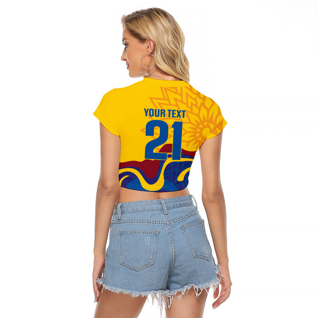 World Cricket Custom Sri Lanka Raglan Cropped T Shirt Lion with Sword Api Dinamu!