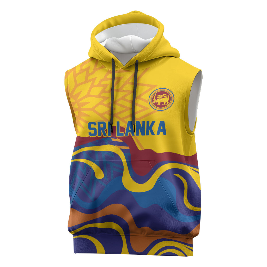 World Cricket Custom Sri Lanka Sleeveless Hoodie Lion with Sword Api Dinamu!