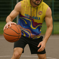World Cricket Custom Sri Lanka Sleeveless Hoodie Lion with Sword Api Dinamu!