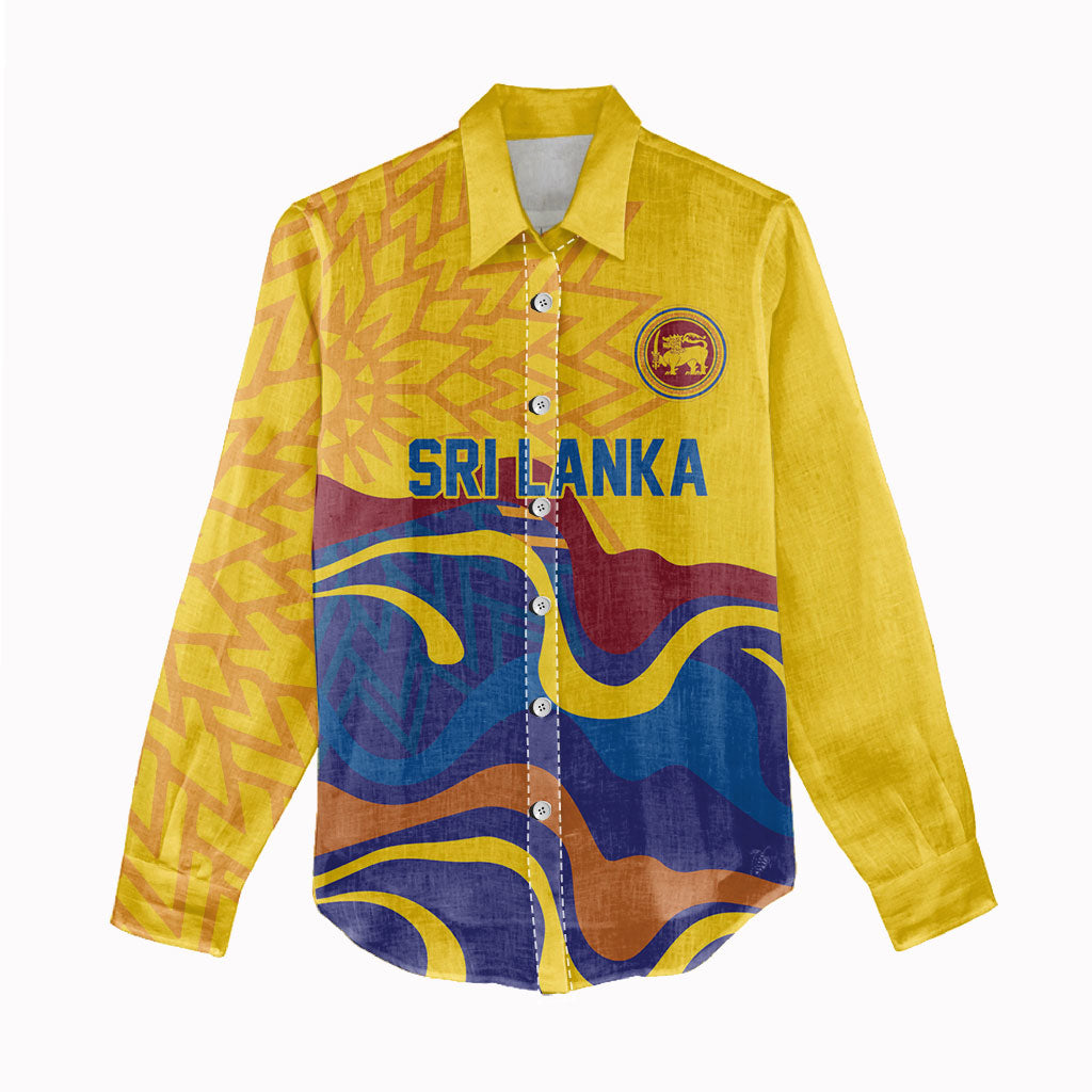 World Cricket Custom Sri Lanka Women Casual Shirt Lion with Sword Api Dinamu!