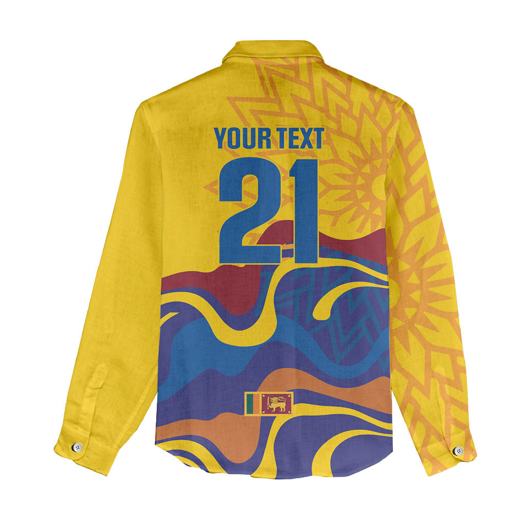 World Cricket Custom Sri Lanka Women Casual Shirt Lion with Sword Api Dinamu!