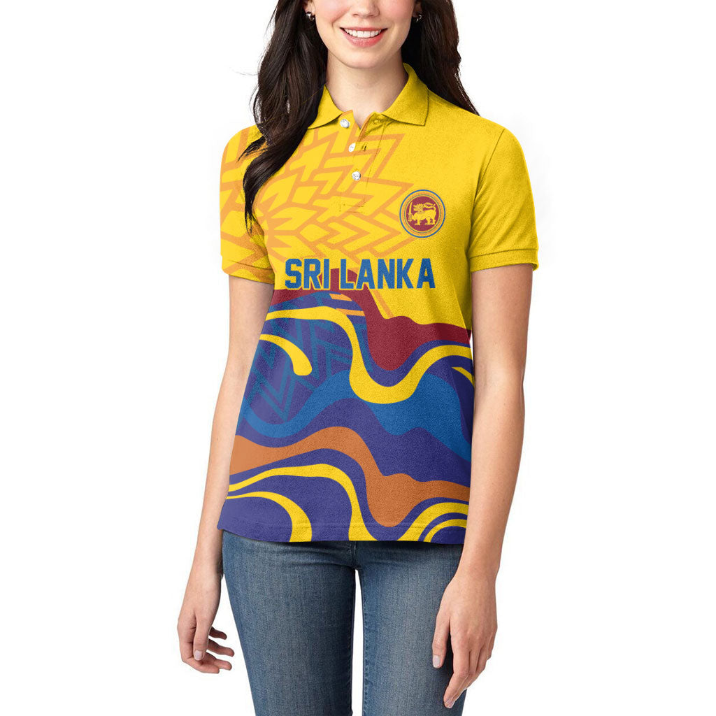 World Cricket Custom Sri Lanka Women Polo Shirt Lion with Sword Api Dinamu!
