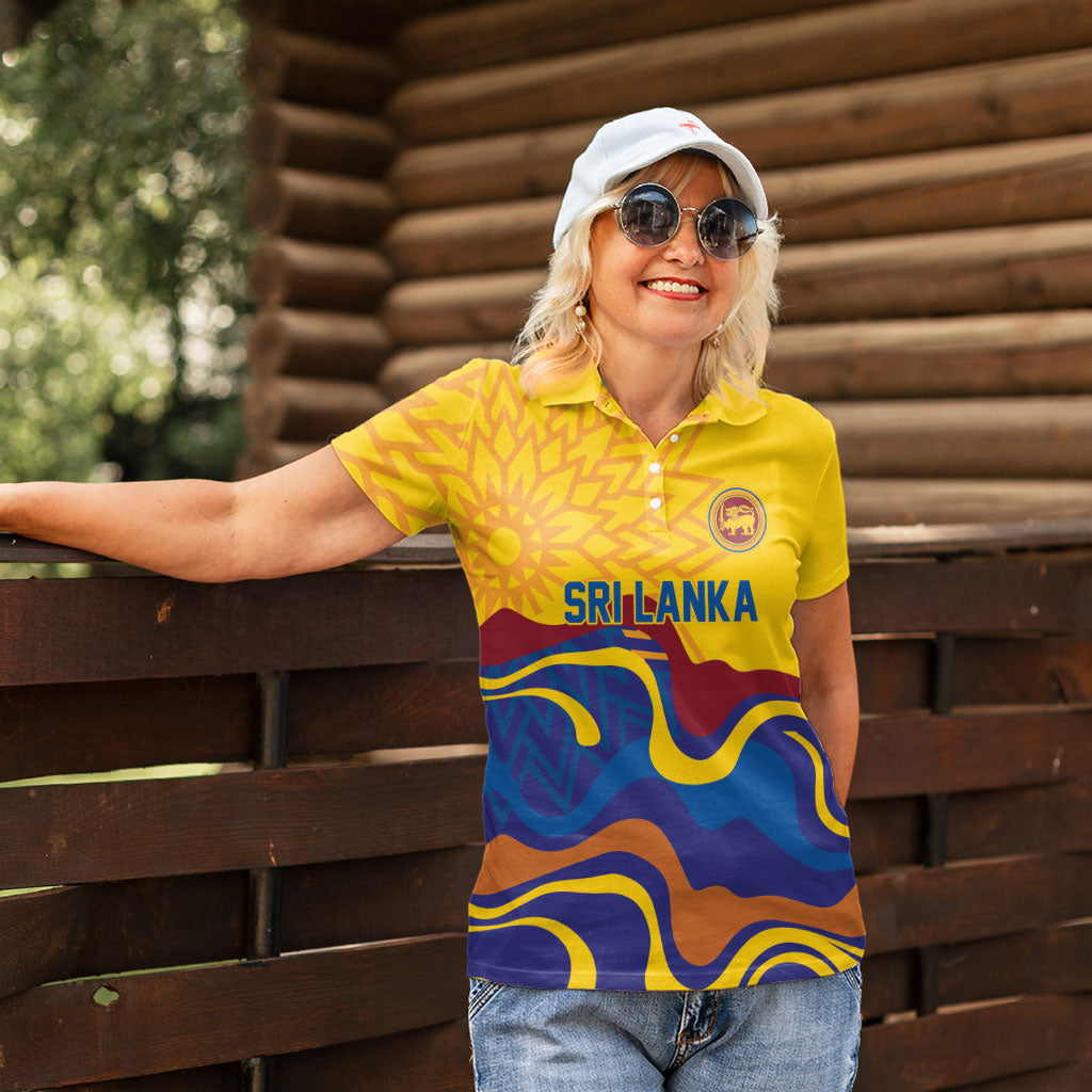 World Cricket Custom Sri Lanka Women Polo Shirt Lion with Sword Api Dinamu!