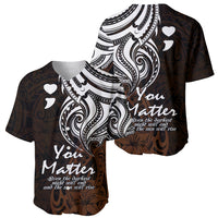 Your Matter Suicide Prevention Baseball Jersey Gold Polynesian Tribal LT9 - Wonder Print Shop