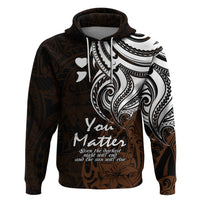 Your Matter Suicide Prevention Hoodie Gold Polynesian Tribal - Wonder Print Shop