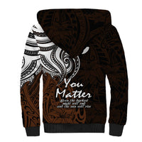 Your Matter Suicide Prevention Sherpa Hoodie Gold Polynesian Tribal - Wonder Print Shop