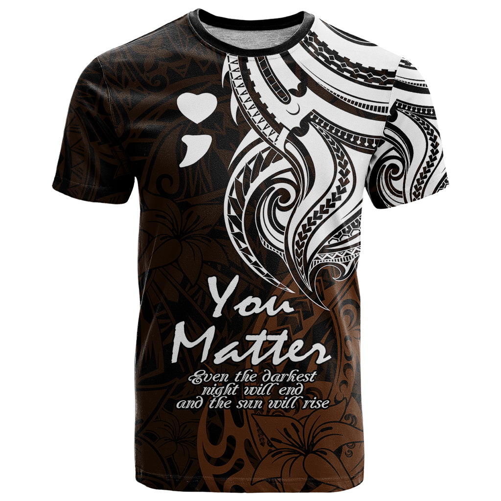 Your Matter Suicide Prevention T Shirt Gold Polynesian Tribal - Wonder Print Shop