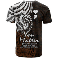 Your Matter Suicide Prevention T Shirt Gold Polynesian Tribal - Wonder Print Shop