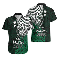 Your Matter Suicide Prevention Hawaiian Shirt Green Polynesian Tribal - Wonder Print Shop