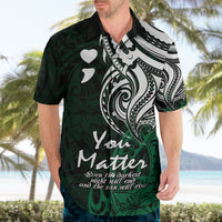 Your Matter Suicide Prevention Hawaiian Shirt Green Polynesian Tribal - Wonder Print Shop