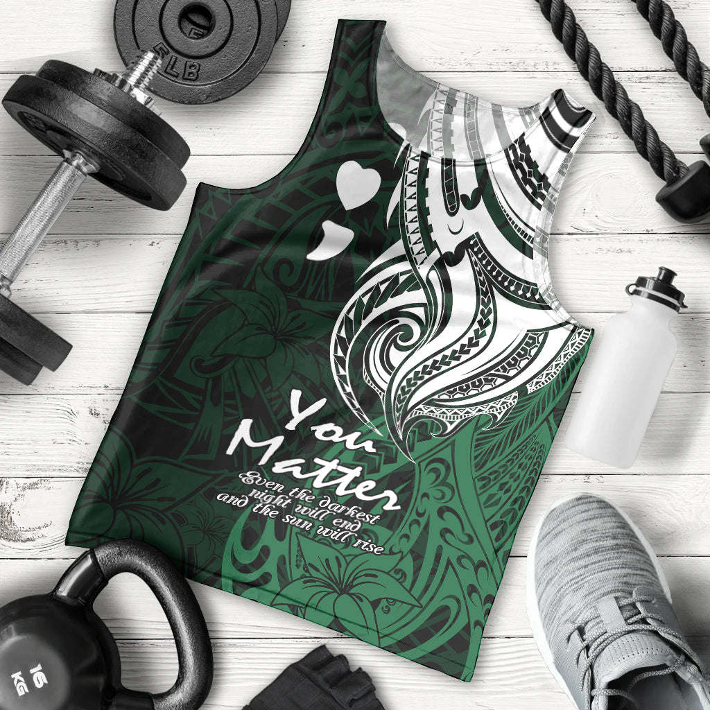 your-matter-suicide-prevention-men-tank-top-green-polynesian-tribal