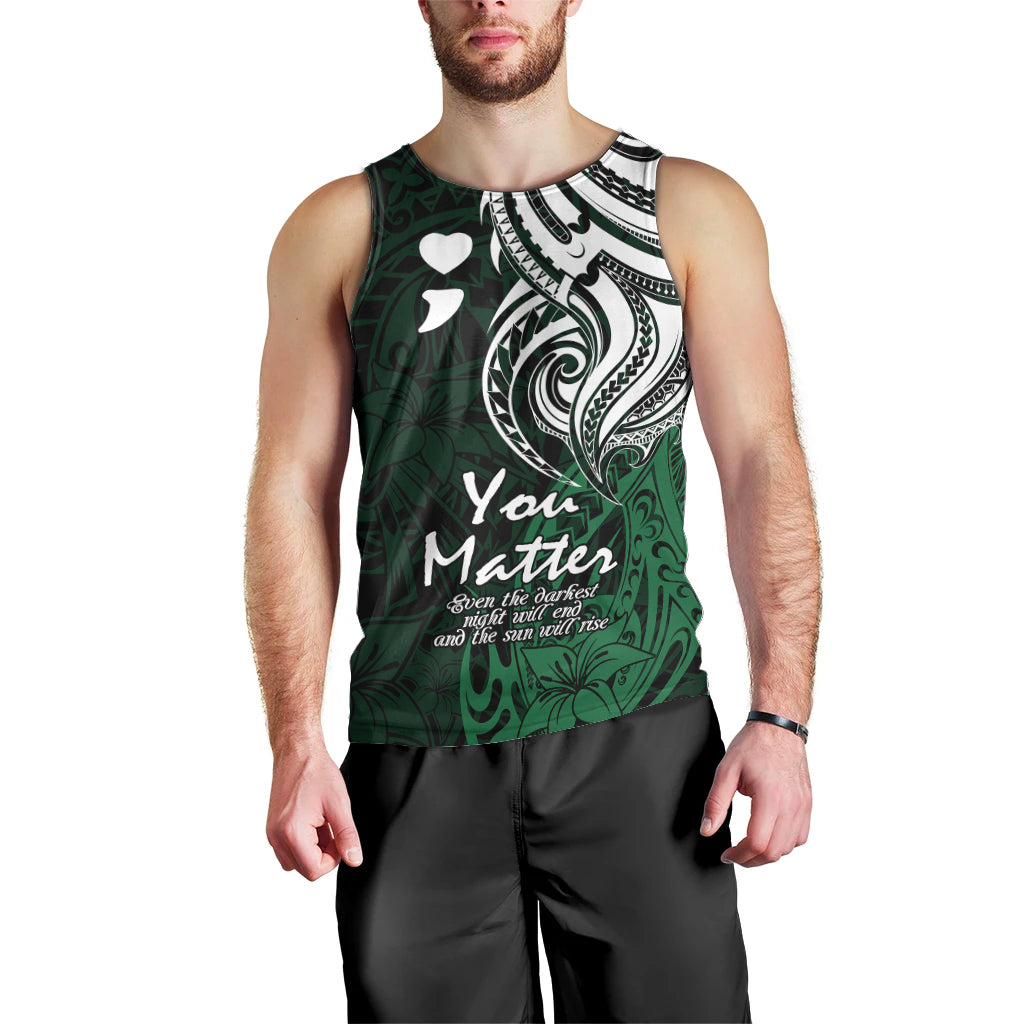 your-matter-suicide-prevention-men-tank-top-green-polynesian-tribal