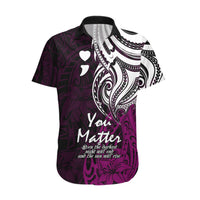 Your Matter Suicide Prevention Hawaiian Shirt Pink Polynesian Tribal - Wonder Print Shop