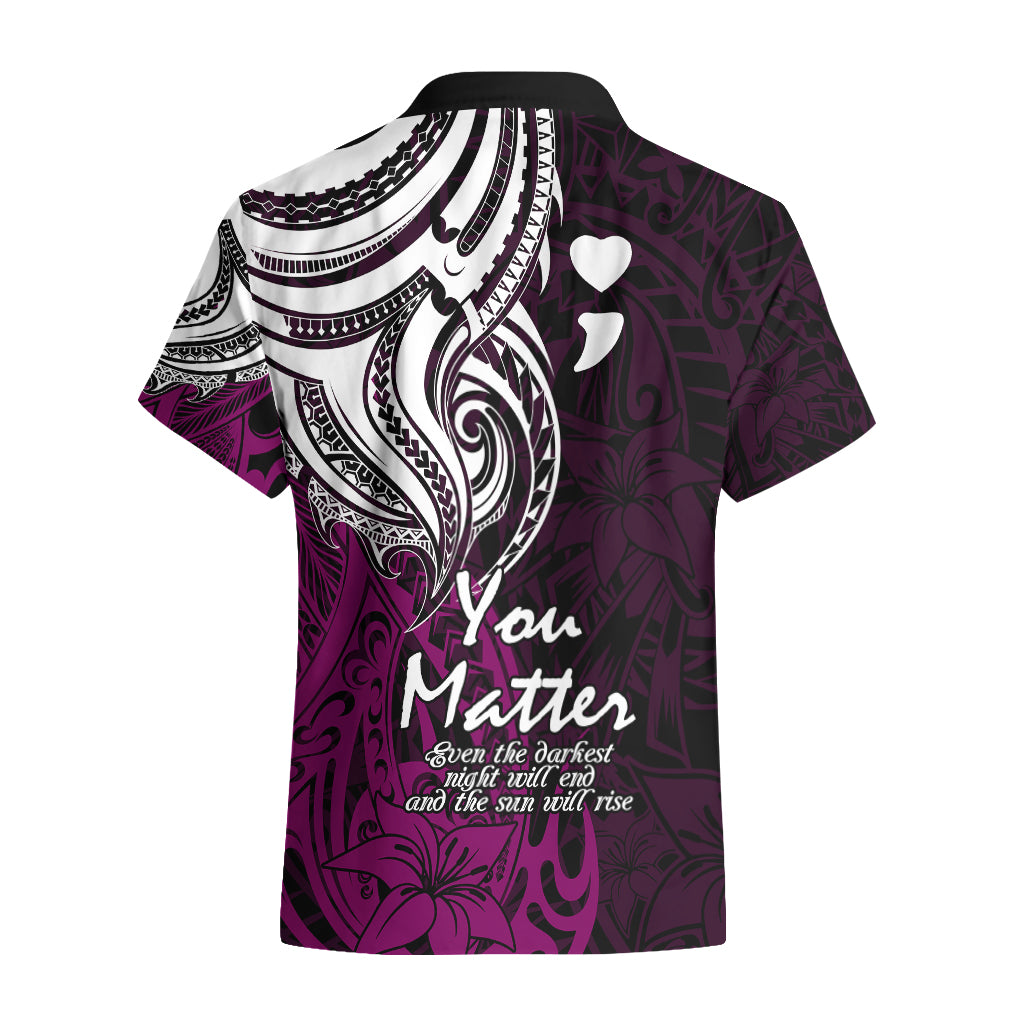 Your Matter Suicide Prevention Hawaiian Shirt Pink Polynesian Tribal - Wonder Print Shop