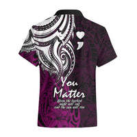 Your Matter Suicide Prevention Hawaiian Shirt Pink Polynesian Tribal - Wonder Print Shop