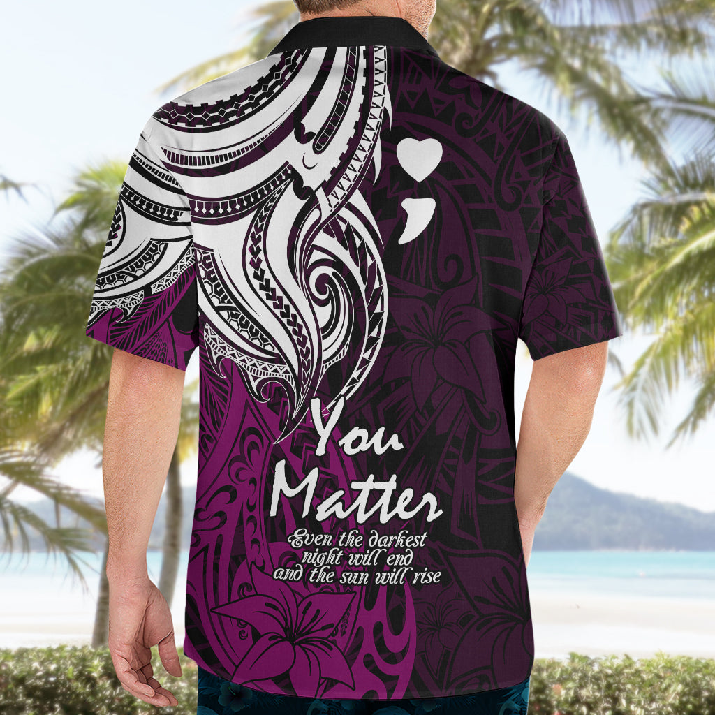 Your Matter Suicide Prevention Hawaiian Shirt Pink Polynesian Tribal - Wonder Print Shop