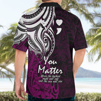 Your Matter Suicide Prevention Hawaiian Shirt Pink Polynesian Tribal - Wonder Print Shop