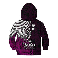 Your Matter Suicide Prevention Kid Hoodie Pink Polynesian Tribal - Wonder Print Shop