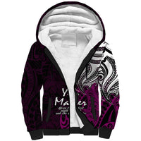 Your Matter Suicide Prevention Sherpa Hoodie Pink Polynesian Tribal - Wonder Print Shop