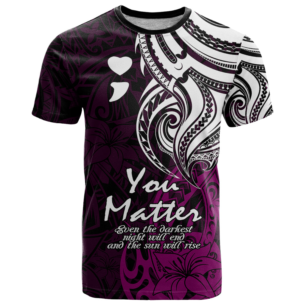 Your Matter Suicide Prevention T Shirt Pink Polynesian Tribal - Wonder Print Shop