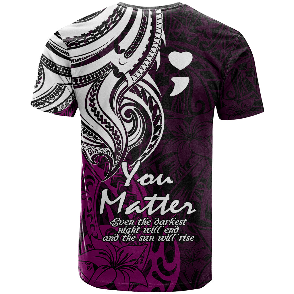 Your Matter Suicide Prevention T Shirt Pink Polynesian Tribal - Wonder Print Shop