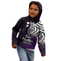 Your Matter Suicide Prevention Kid Hoodie Purple Polynesian Tribal - Wonder Print Shop