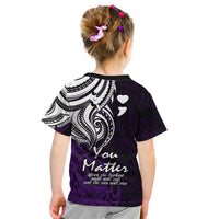 Your Matter Suicide Prevention Kid T Shirt Purple Polynesian Tribal - Wonder Print Shop