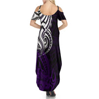 Your Matter Suicide Prevention Summer Maxi Dress Purple Polynesian Tribal - Wonder Print Shop