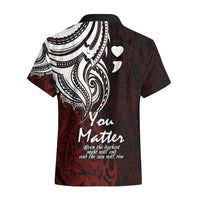 Your Matter Suicide Prevention Hawaiian Shirt Red Polynesian Tribal - Wonder Print Shop