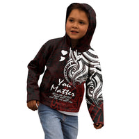 Your Matter Suicide Prevention Kid Hoodie Red Polynesian Tribal - Wonder Print Shop
