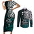 Your Matter Suicide Prevention Couples Matching Short Sleeve Bodycon Dress and Long Sleeve Button Shirts Turqoise Polynesian Tribal LT9 - Wonder Print Shop
