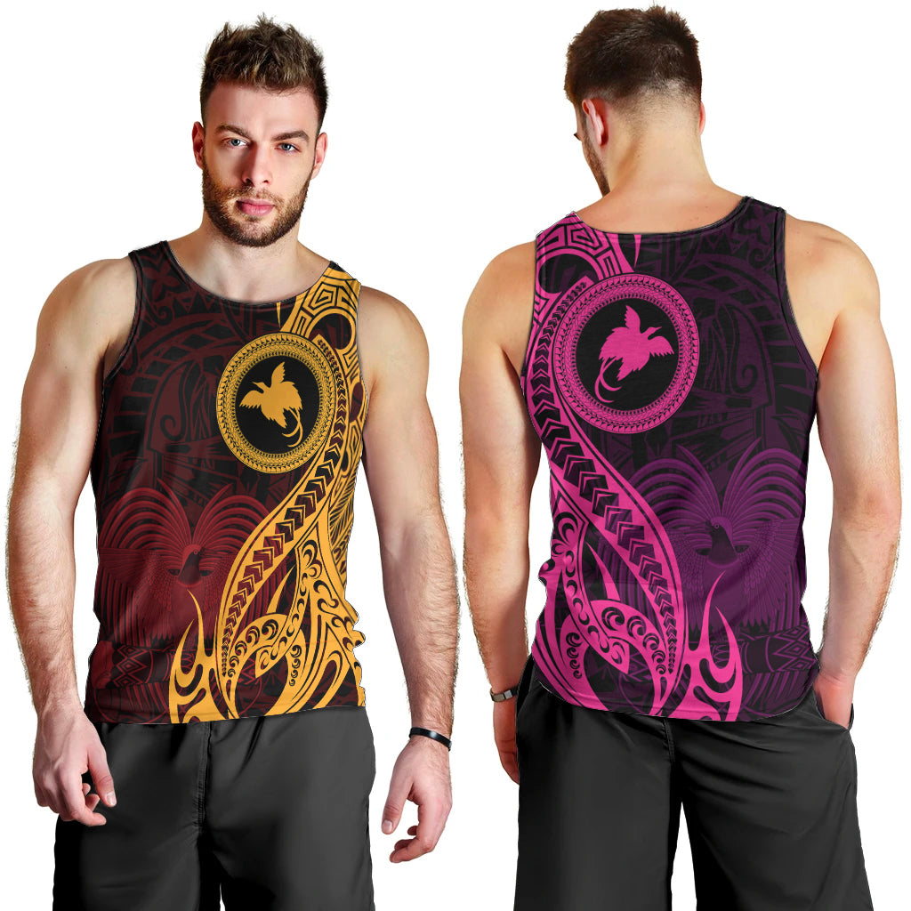 papua-new-guinea-island-men-tank-top-bird-of-paradise-with-gold-polynesian-tribal