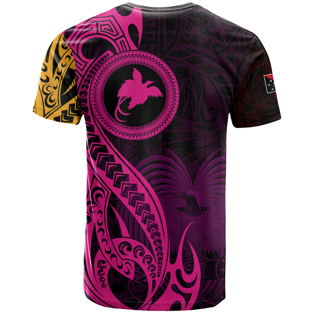 Papua New Guinea Island T Shirt Bird of Paradise with Gold Polynesian Tribal - Wonder Print Shop