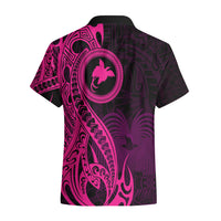 Papua New Guinea Island Hawaiian Shirt Bird of Paradise with Pink Polynesian Tribal - Wonder Print Shop
