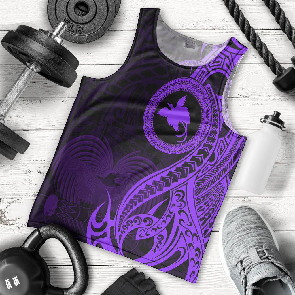 papua-new-guinea-island-men-tank-top-bird-of-paradise-with-purple-polynesian-tribal