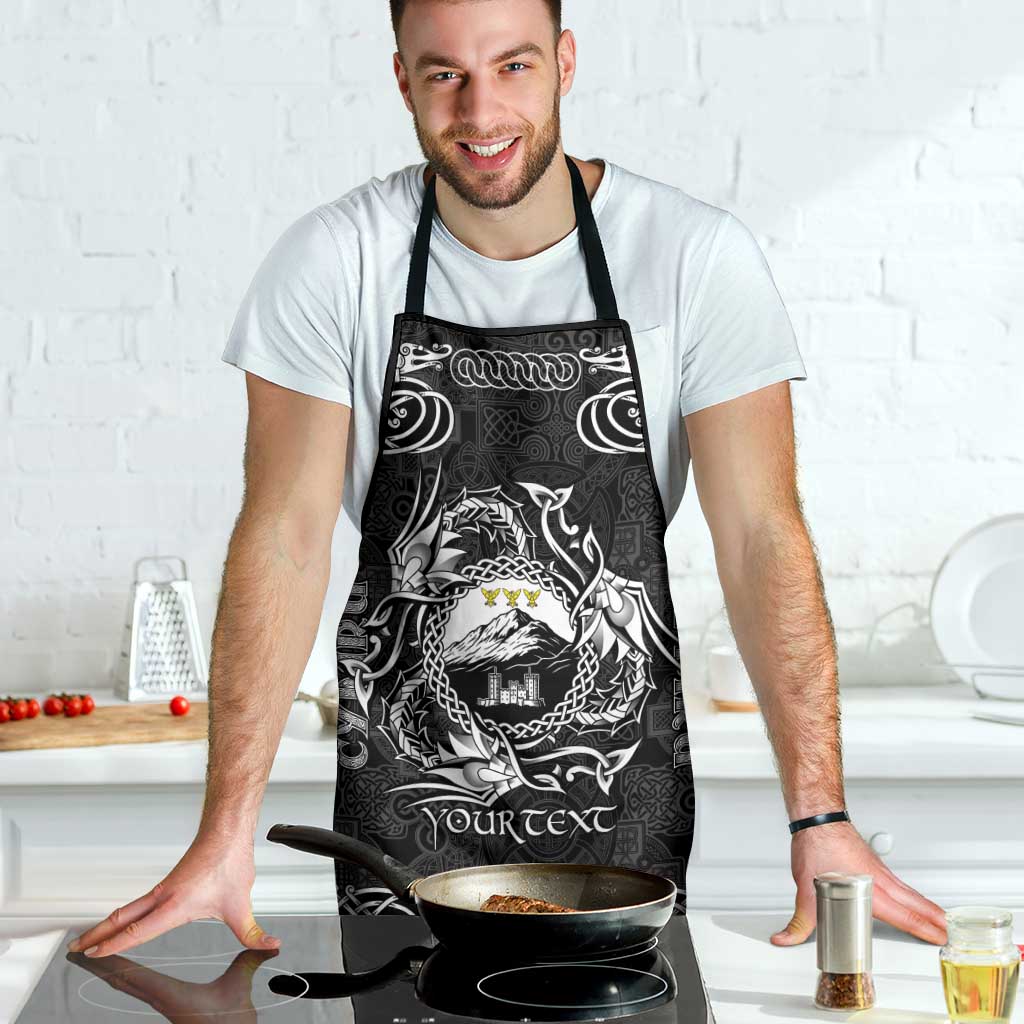 Personalized Caernarfonshire Sir Gaernarfon Apron Black Castle Tower Celtic-inspired - Wonder Print Shop