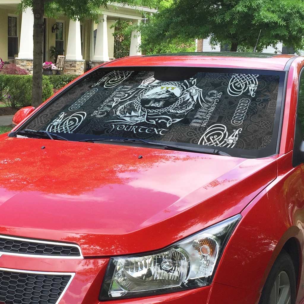 Personalized Caernarfonshire Sir Gaernarfon Auto Sun Shade Black Castle Tower Celtic-inspired - Wonder Print Shop